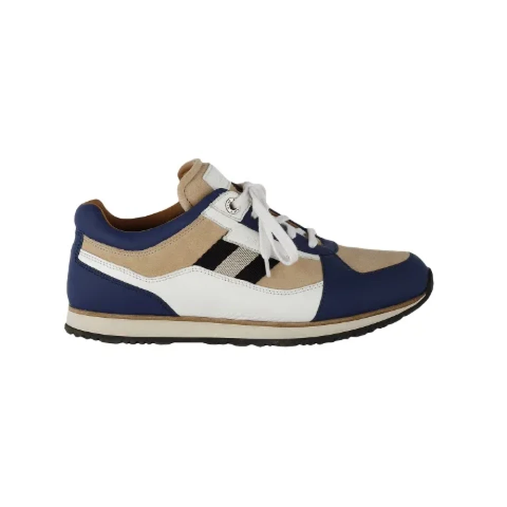 Bally Pre-owned Leather sneakers Blue Dames