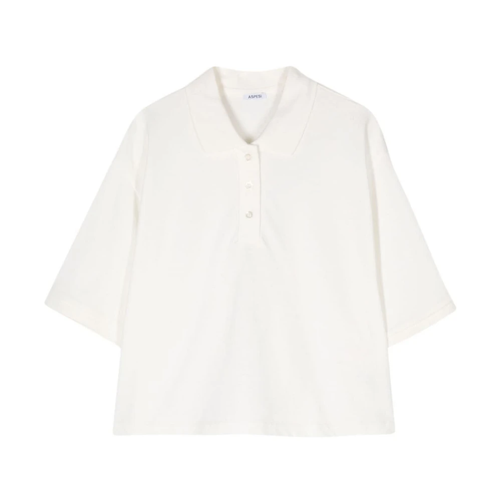 Aspesi Witte Polo Shirt Klassieke Stijl White Dames