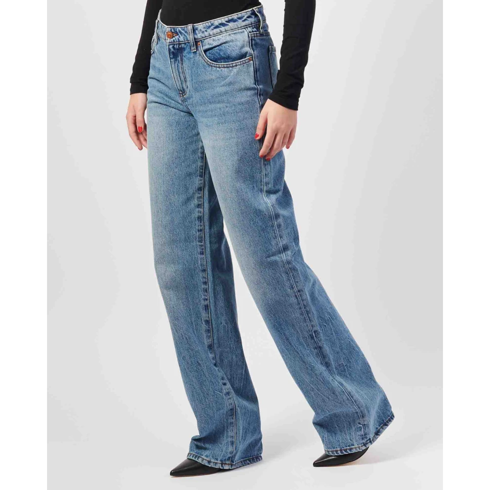 Armani Exchange Blauwe wortelpasvorm jeans met zij- en achterzakken Blue Dames