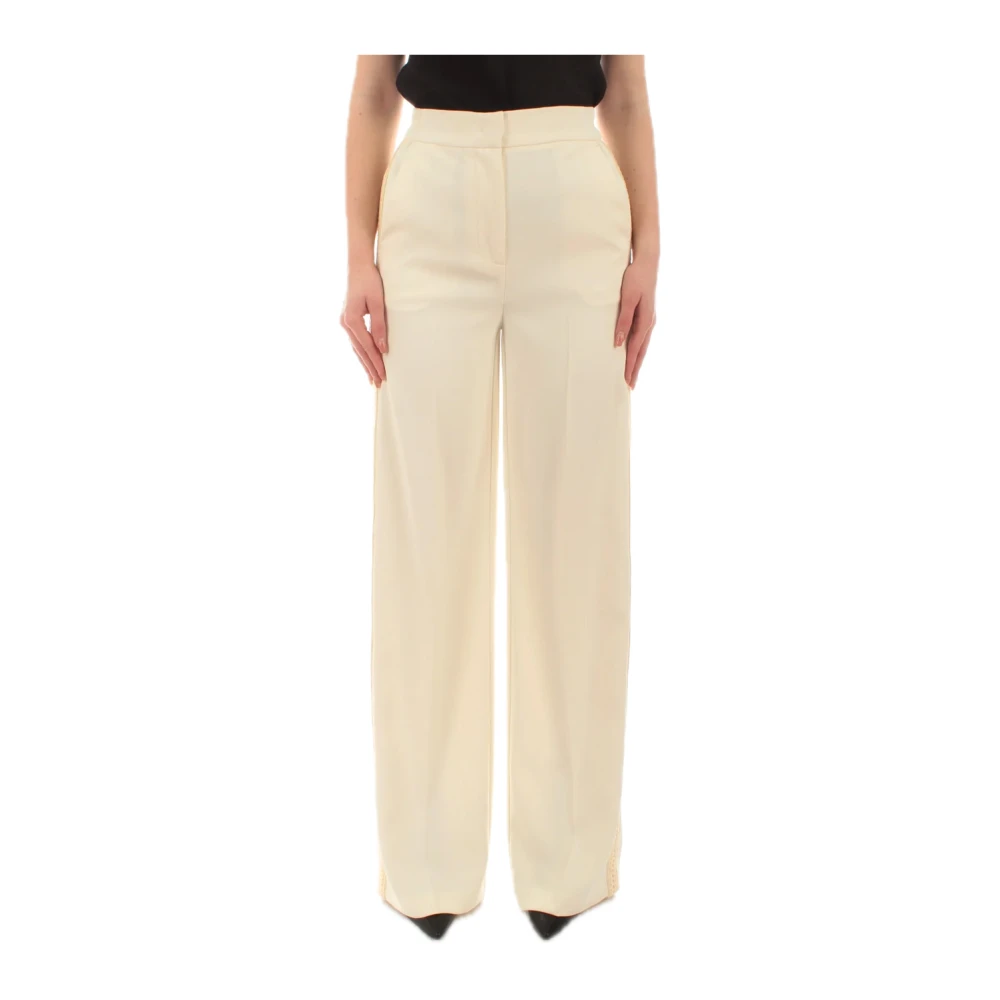 Twinset Gehaakte Palazzo Broek White Dames