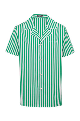 short-sleeved-striped-cotton-pyjama-shirt