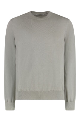 ribbed-crew-neck-sweater-in-cotton-blend