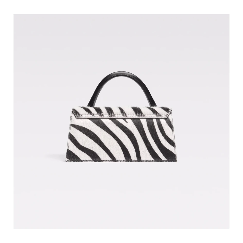 Jacquemus Zebra Print Leren Schoudertas Black Dames