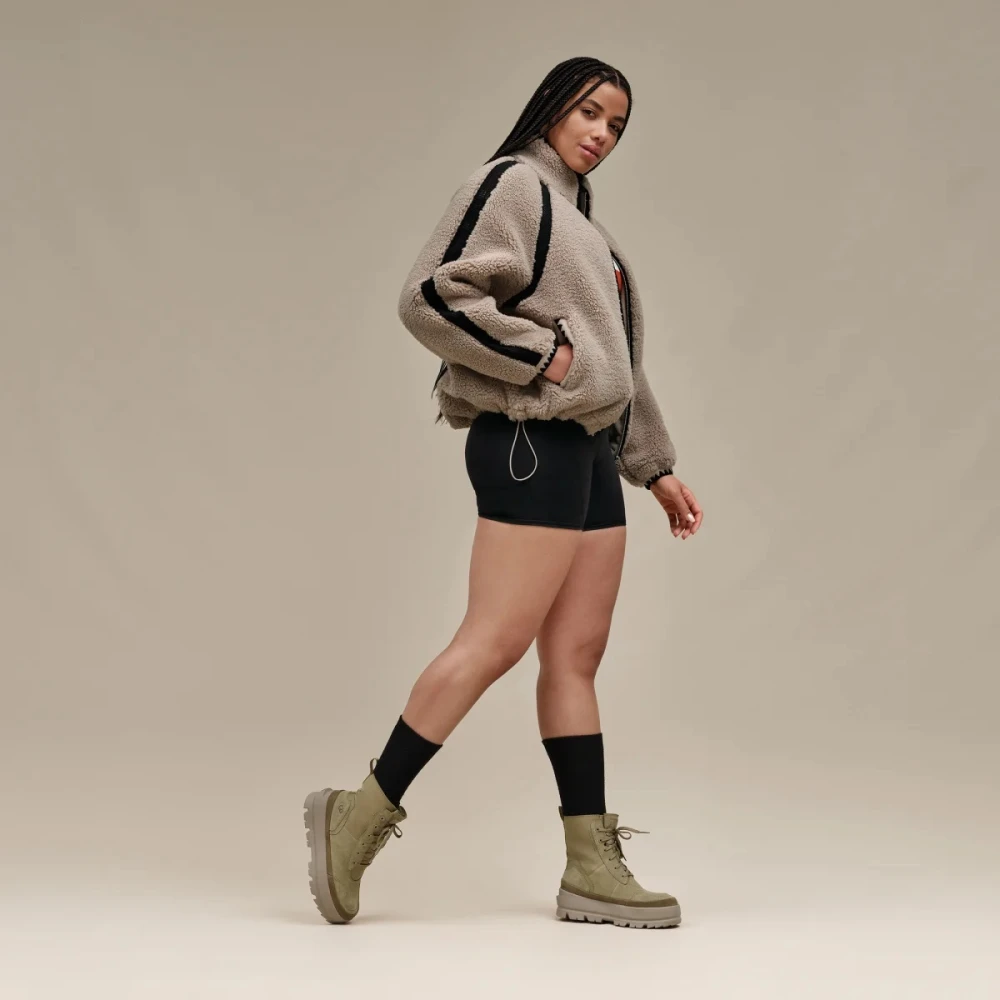 Ugg Nikia Gehaakte flu Gray Dames