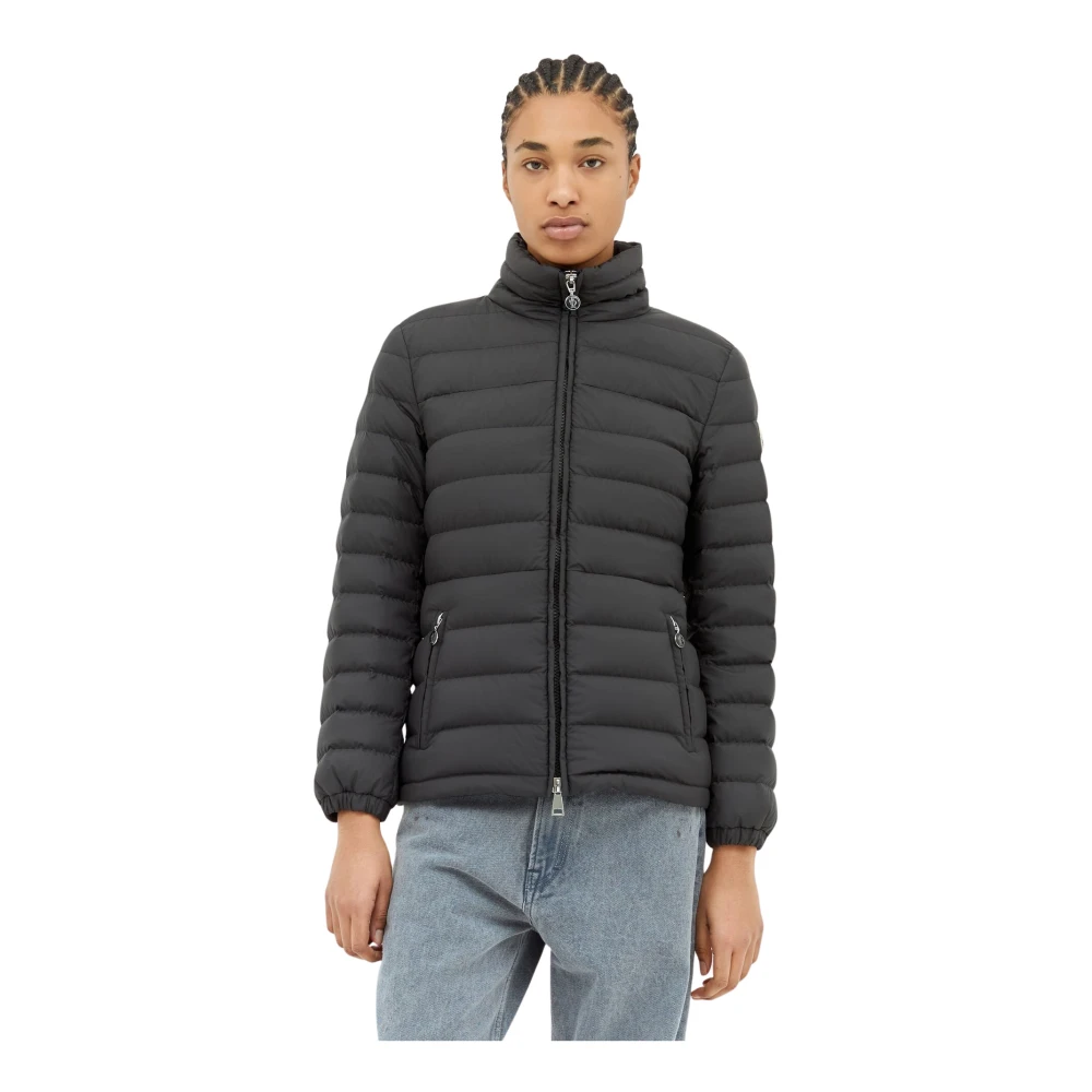 Moncler Gewatteerd Donsjack met Opstaande Kraag Black Dames