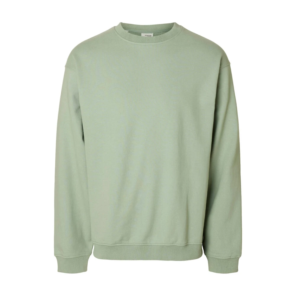 Selected Homme Relaxed Crew Neck Sweatshirt Green Heren