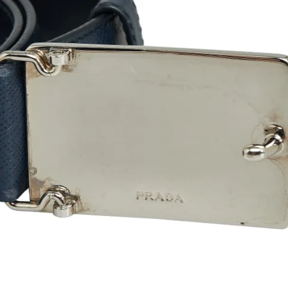 Prada Vintage Pre-owned Leather belts Blue Dames