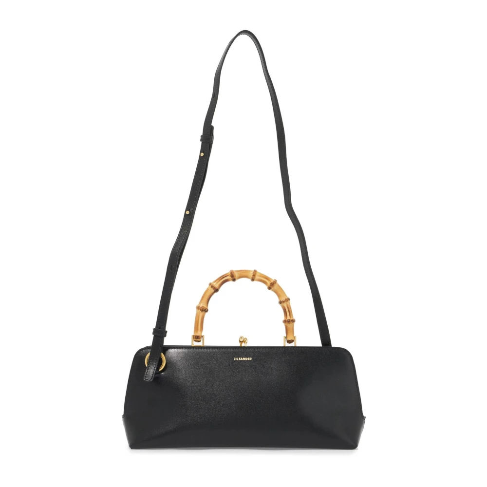 Jil Sander Bamboe Goji Schoudertas Black Dames