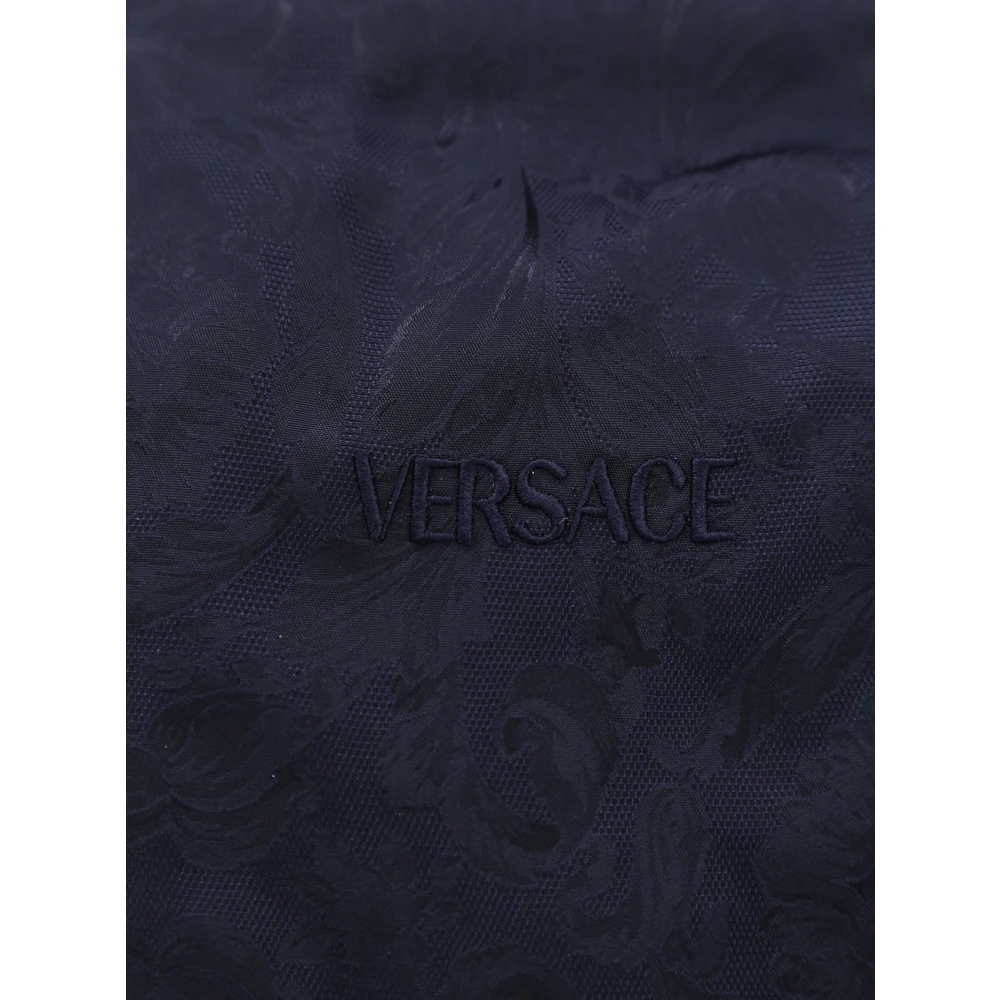 Versace Barocco Techno Jacquard Jas Blue Heren