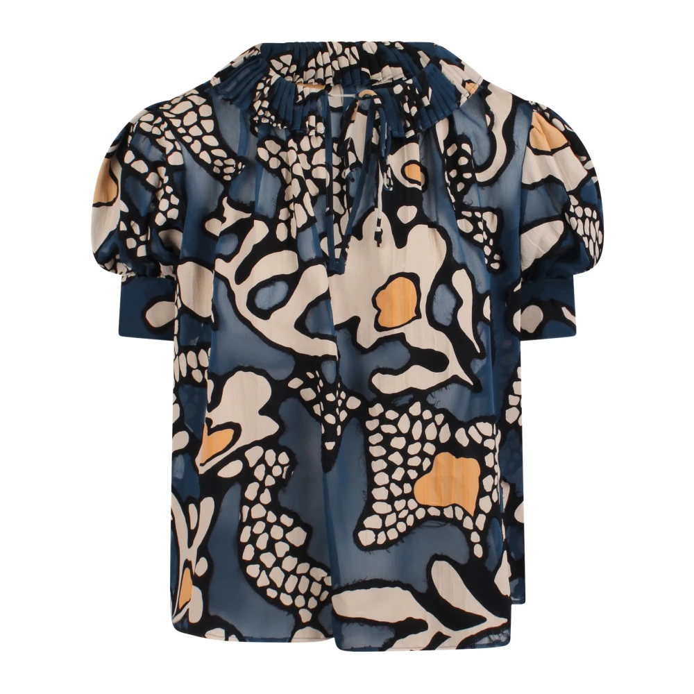 Ulla Johnson Ruche Kraag Marcella Blouse Multicolor Dames