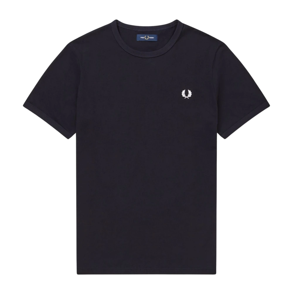 Fred Perry Men's Navy T Shirt Ringer Crew Neck Short Sleeve Summer Tee - Size 38 - Image 7