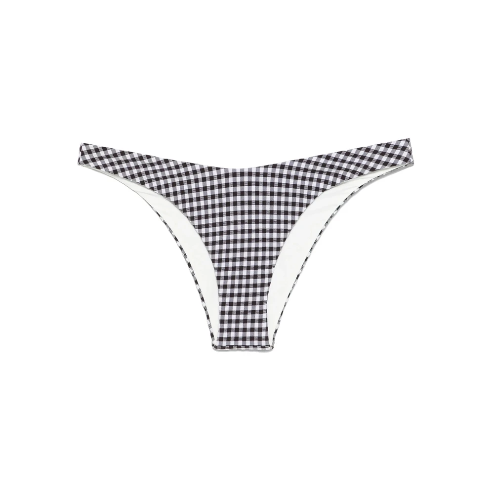 Frankies Bikinis Zwart Gingham Check Beachwear Black Dames