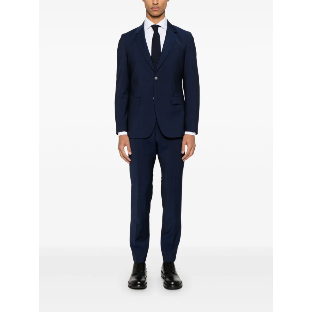 Hugo Boss Navy Blue Jurk met knopen Blue Heren