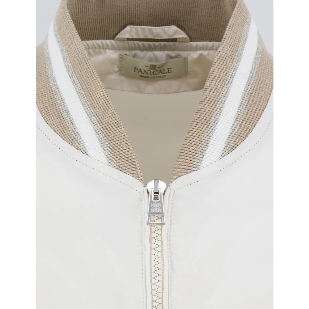 Panicale Sportieve Bomberjack met Verfijnde Details Beige Dames