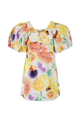 fruit-print-short-sleeved-dress