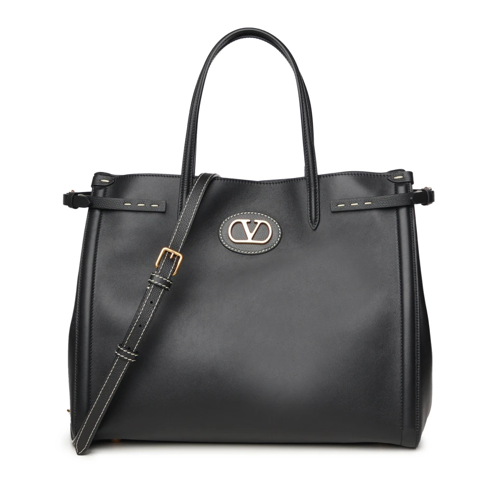 Valentino Garavani Zwarte Medium Tote Tas Black Heren