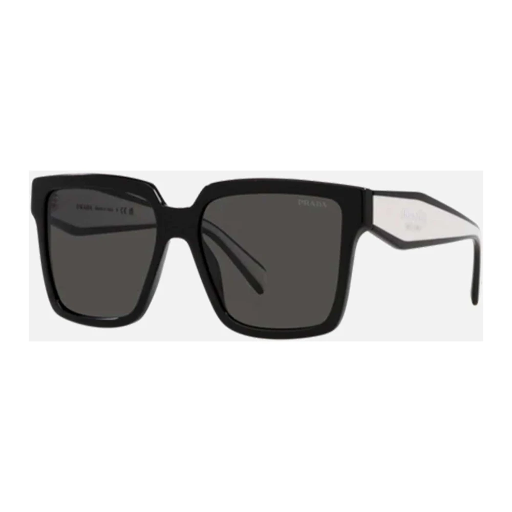Prada Zwart-witte kattenogen zonnebril Black Dames