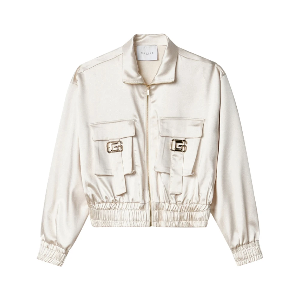 Gaëlle Paris Witte Winterjas Elegante Moderne Stijl White Dames
