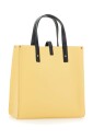 gele-vegan-leren-shopper-tas