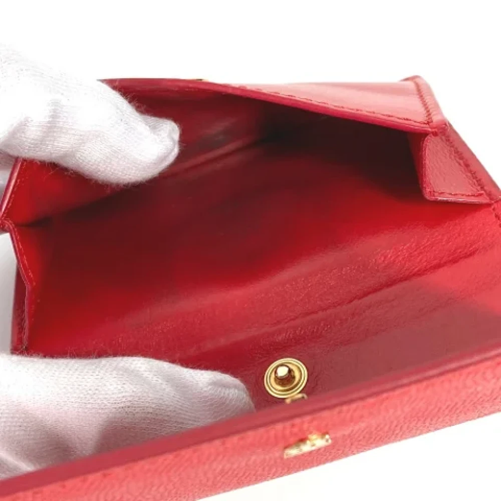 Burberry Vintage Pre-owned Leather wallets Red Dames