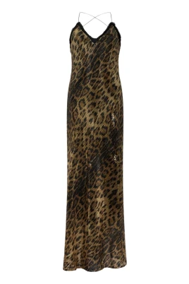 Jaguar-Print Klänning