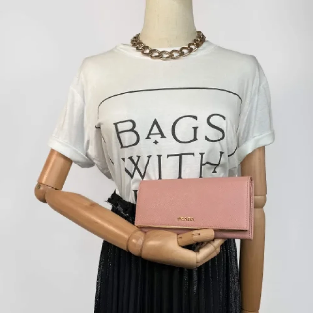 Prada Vintage Pre-owned Leather wallets Pink Dames