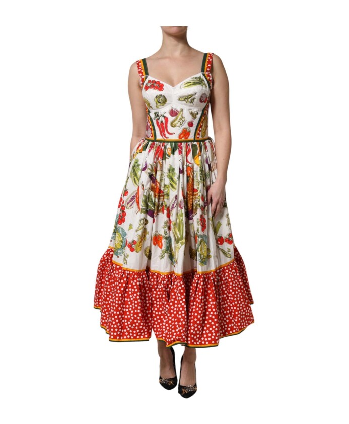 robe-midi-a-volants-imprimee