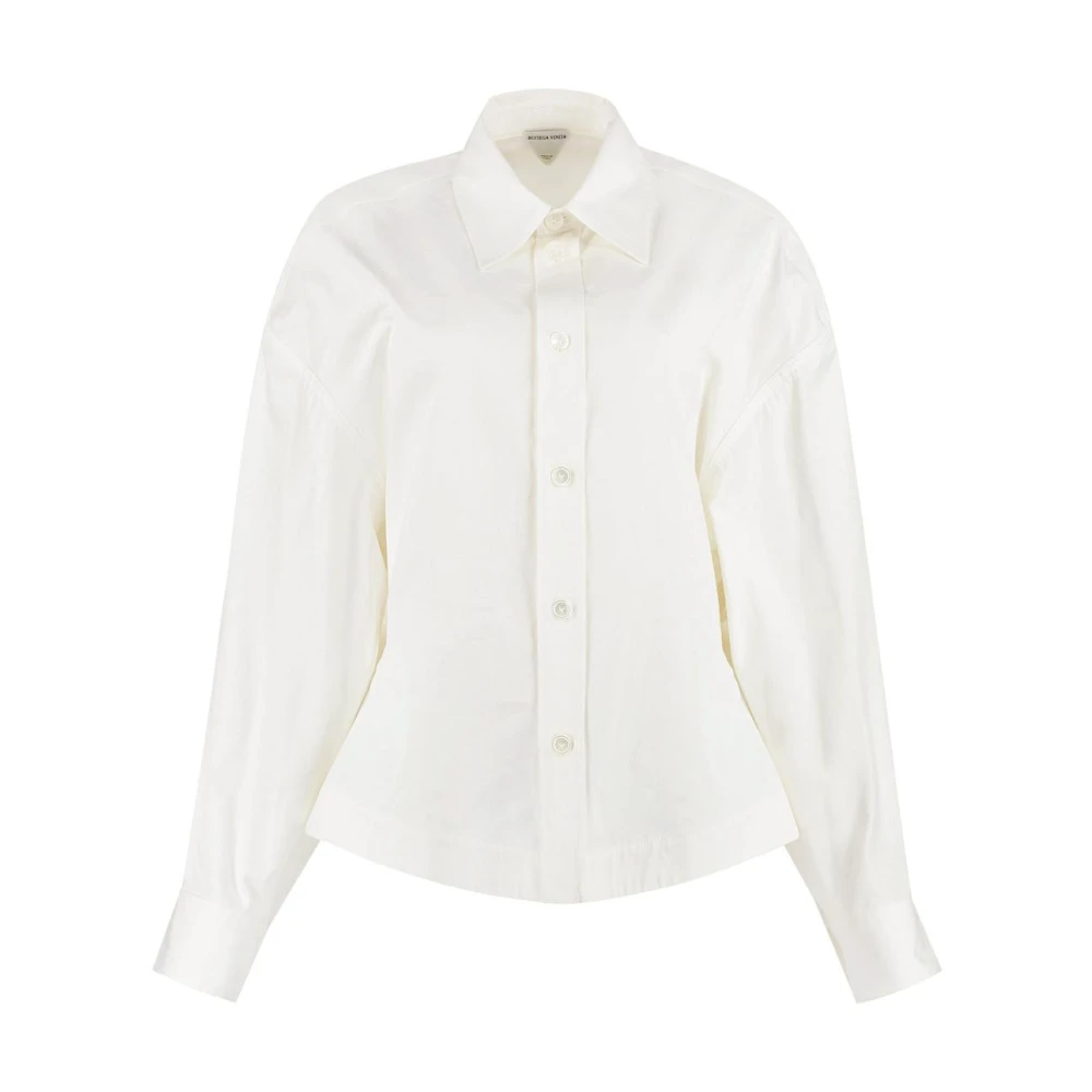 Bottega Veneta Women's Beige Shirts, S, Poplin Shirt