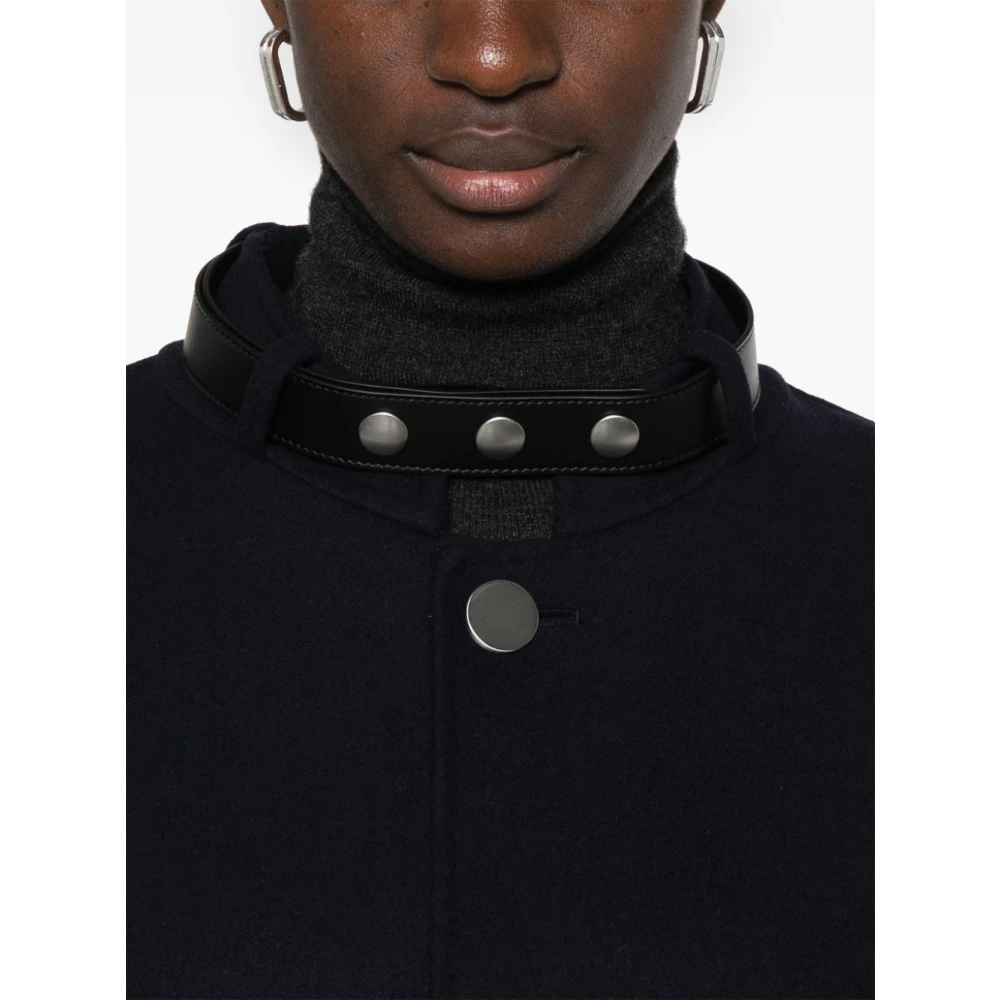 Jil Sander Navy jas met zilveren knopen Black Dames