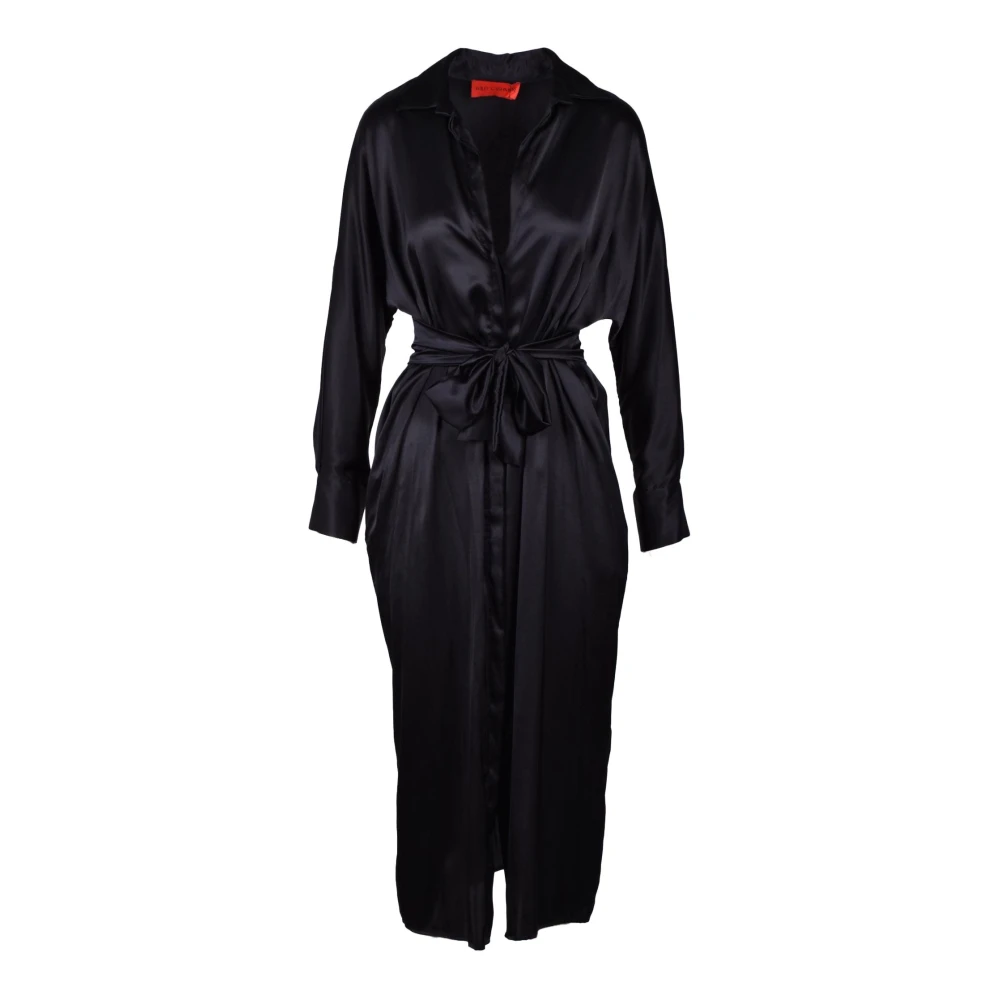 Wild Cashmere Zijden Blend Jurk Black Dames