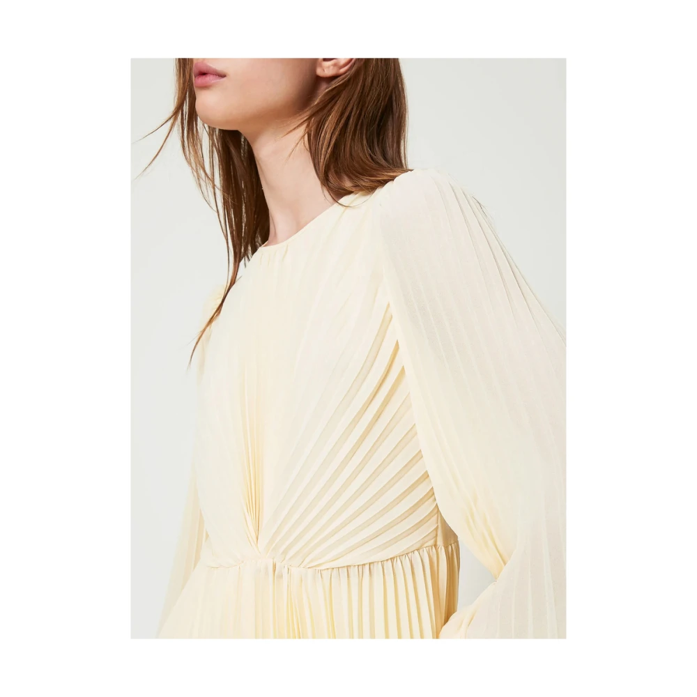 Twinset Gele Pofmouw Asymmetrische Hemd Yellow Dames
