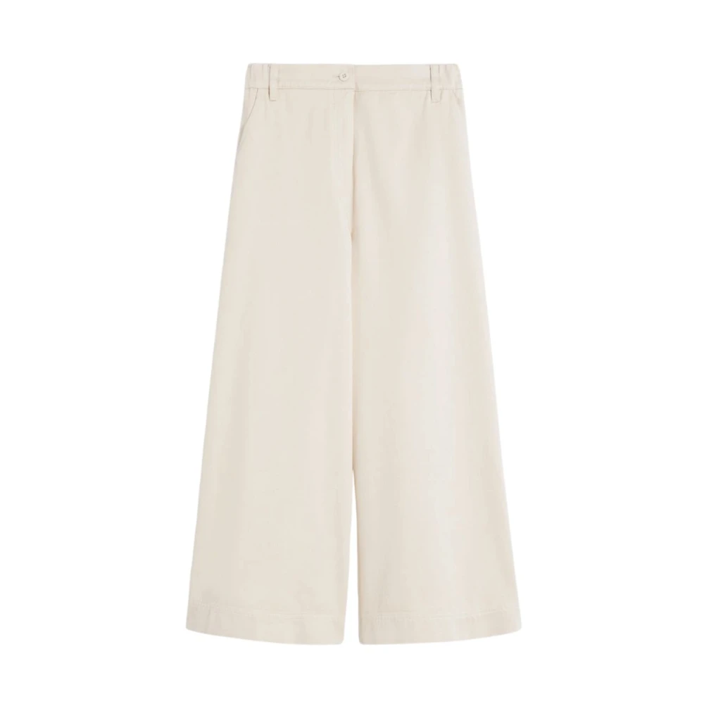 Weekend Max Mara Women's Beige Ariete Wide Trousers