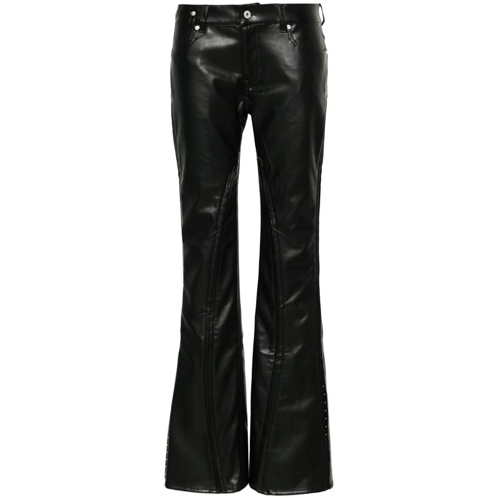 Y Project Leather Trousers Black Dames