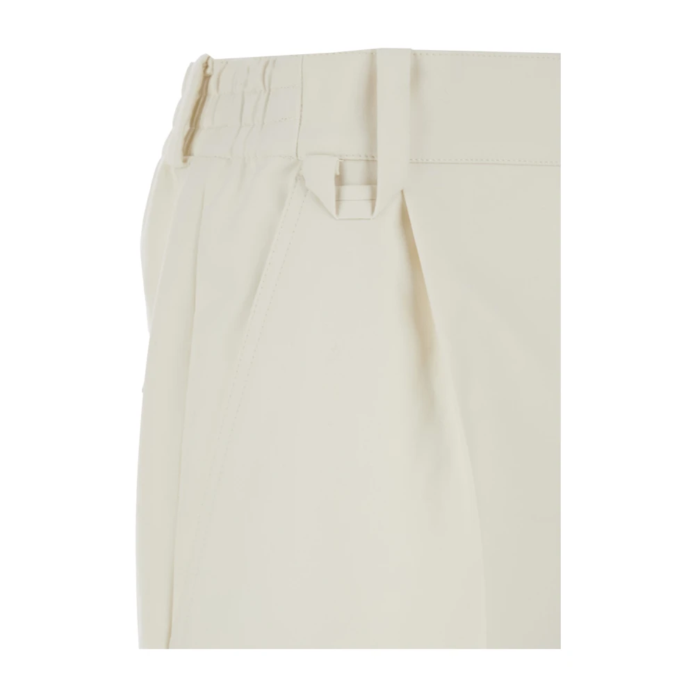 Jacquemus Witte katoenen broek met knoopsluiting White Heren