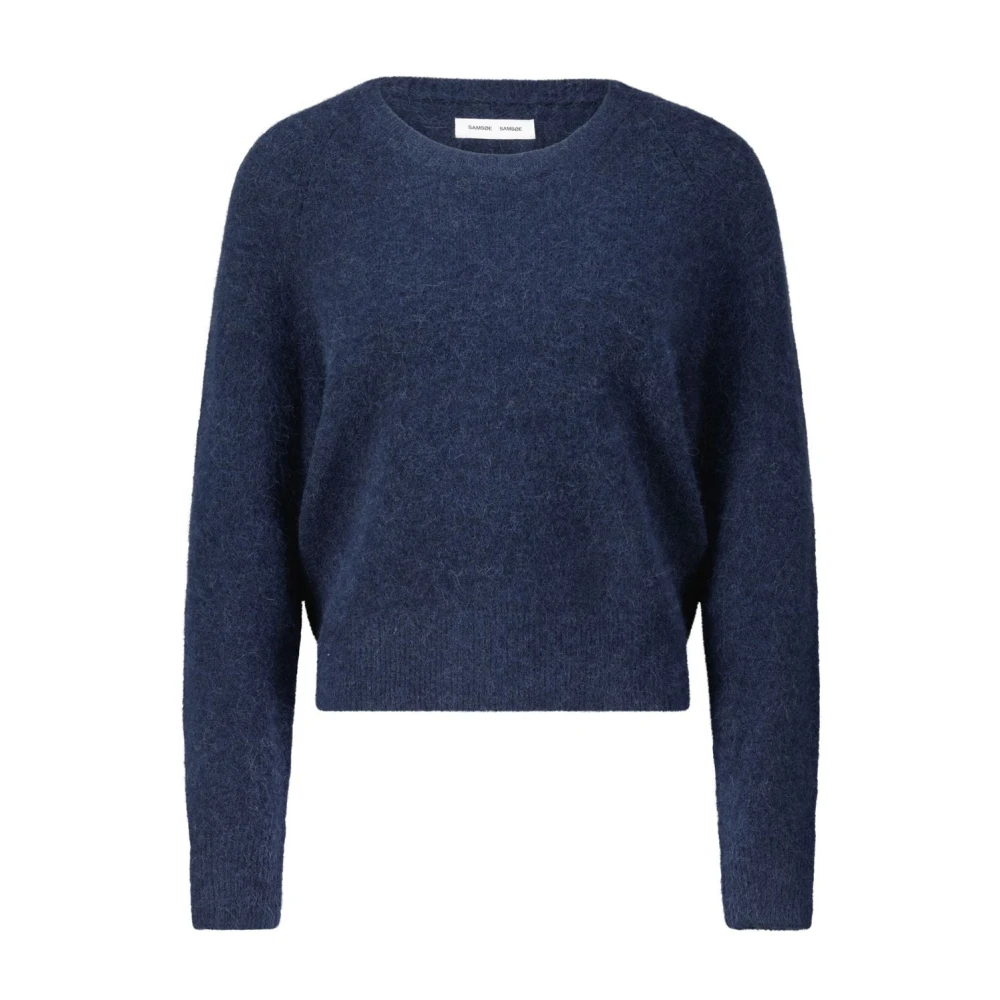 Samsøe Alpaca Wol Trui Blue Dames