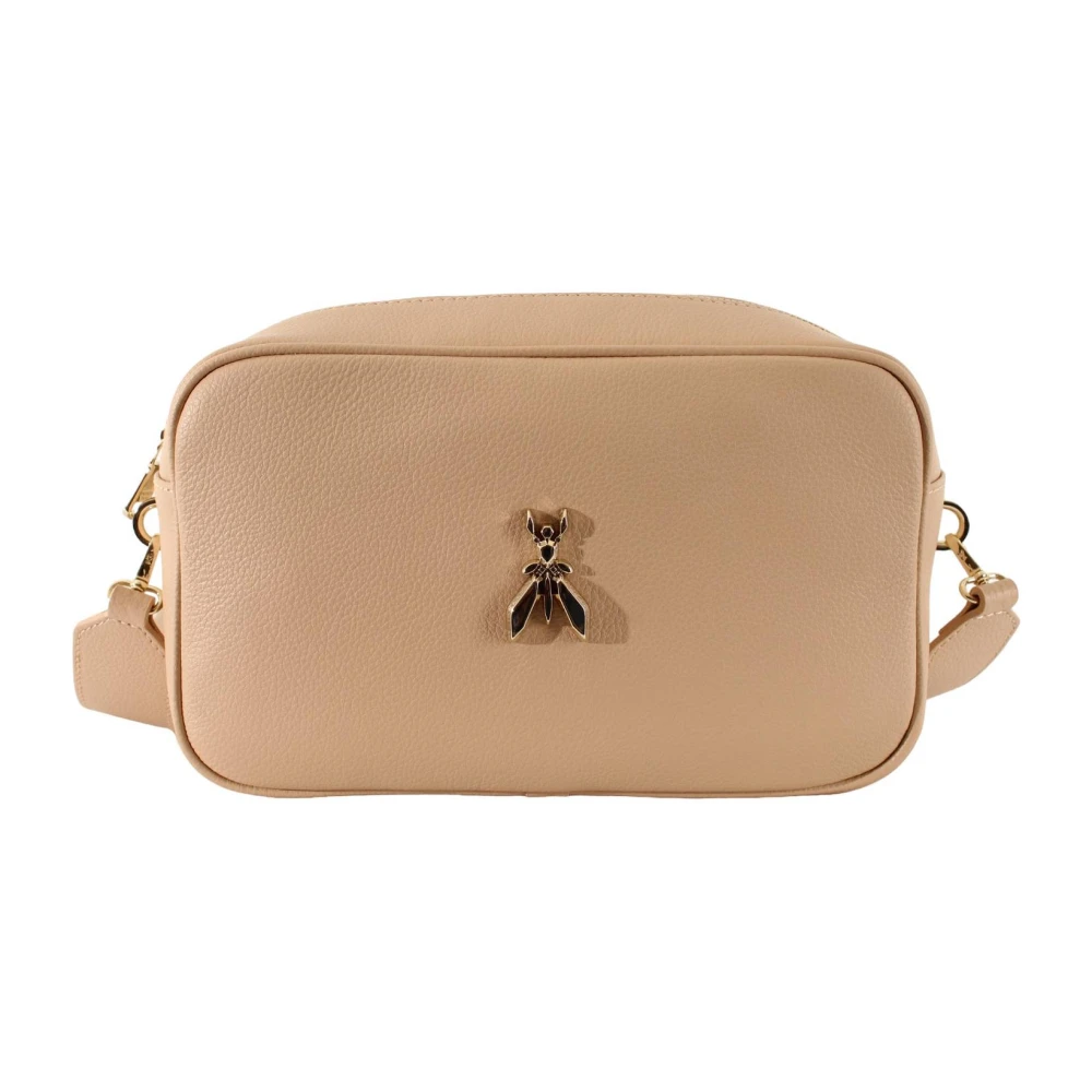 PATRIZIA PEPE Beige Schoudertas met Fly-detail Beige Dames