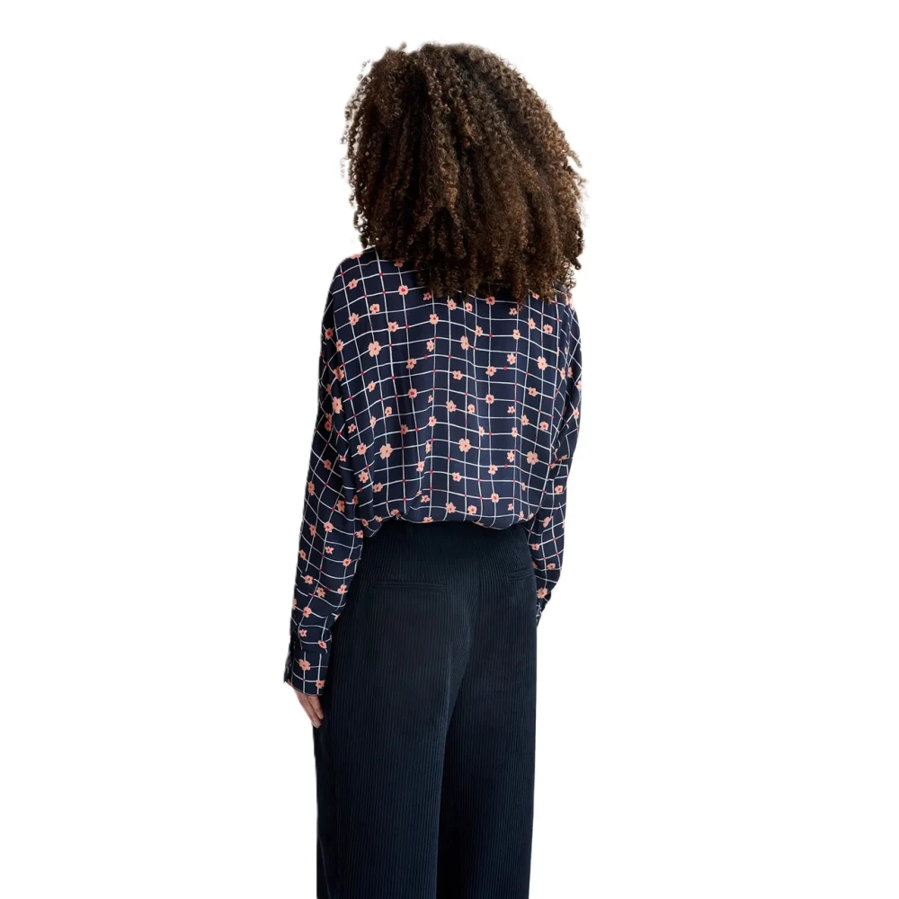Essentiel Antwerp Sequin Kraag Shirt Blue Dames