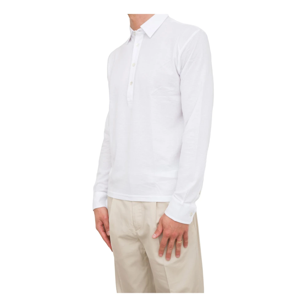 Paolo Pecora Witte Polo T-Shirt White Heren