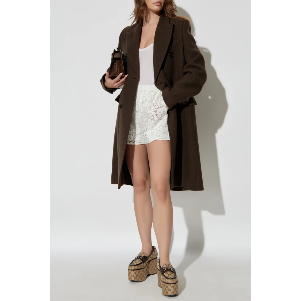 Ami Paris Wollen jas Brown Dames