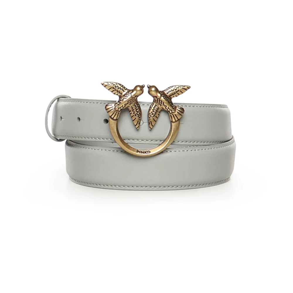 Pinko Women's Gray Love Berry H3 Belt - Belts - S - Accessories