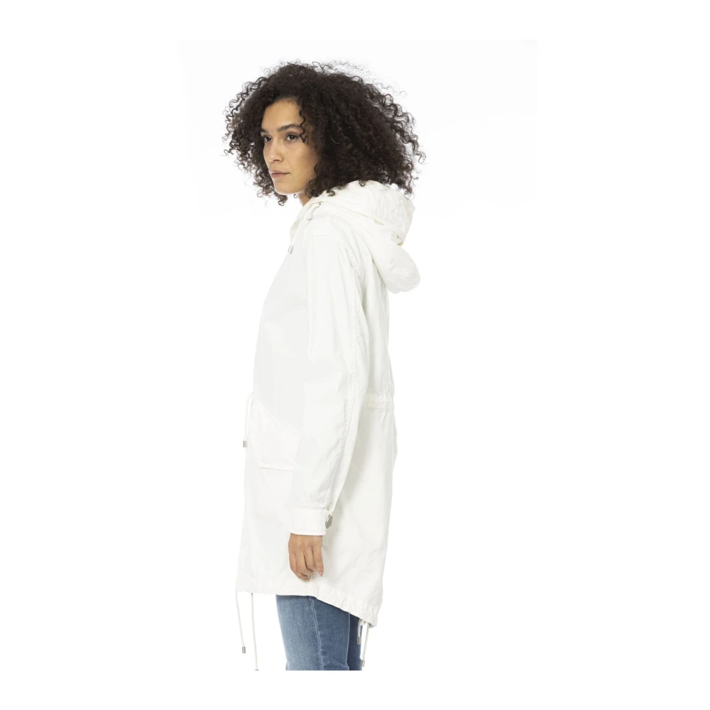 Mr&Mrs Italy Lange Parka Jas met Verstelbare Capuchon White Dames