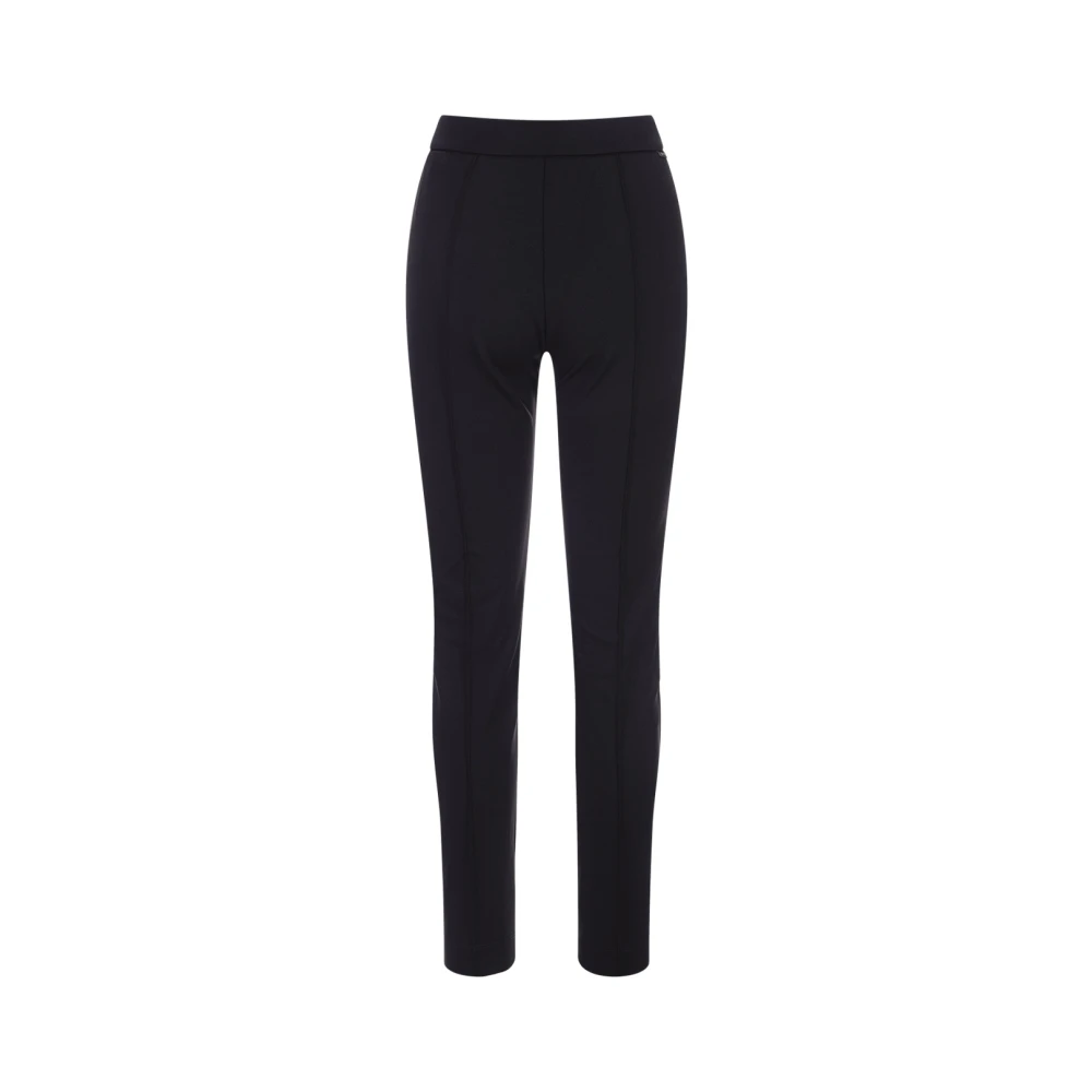 Moncler Zwarte Nylon Jersey Broek Black Dames