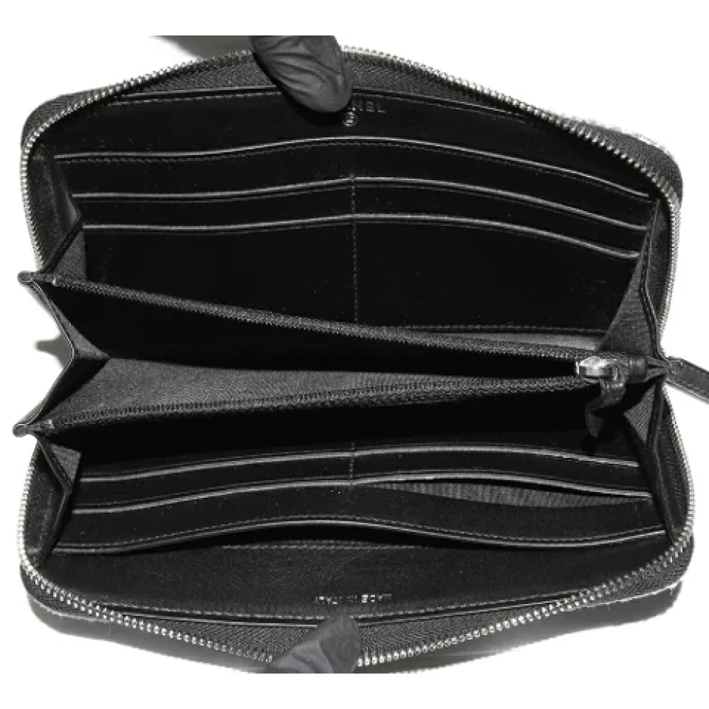 Chanel Vintage Pre-owned Canvas wallets Gray Dames