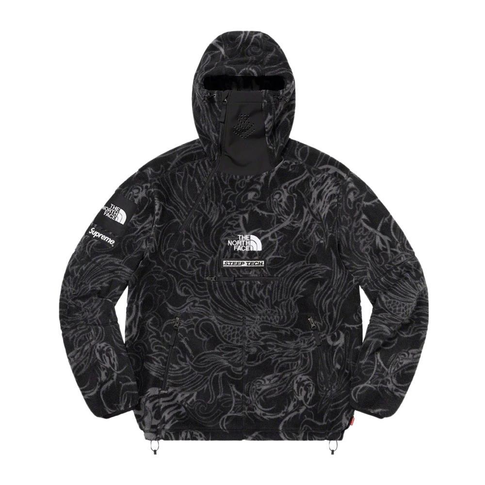 Supreme Beperkte Oplage Zwarte Draak Fleece Pullover Black Heren