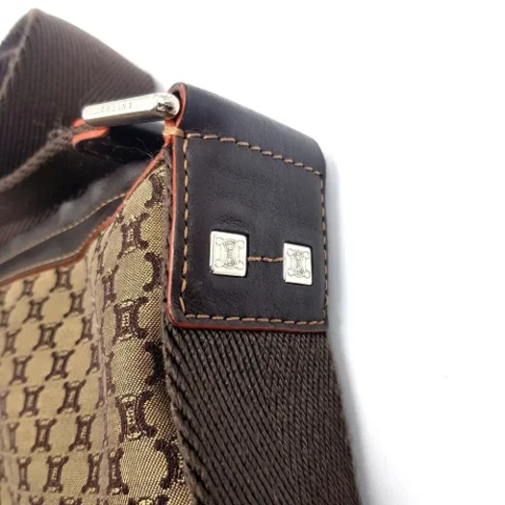 Celine Vintage Pre-owned Fabric shoulder-bags Brown Dames