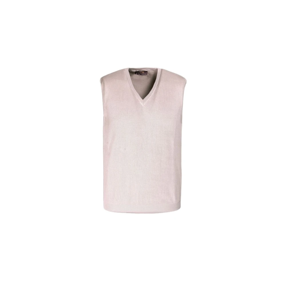 Moorer Ärmlös Sweater Vest Anson-CSP Beige, Herr