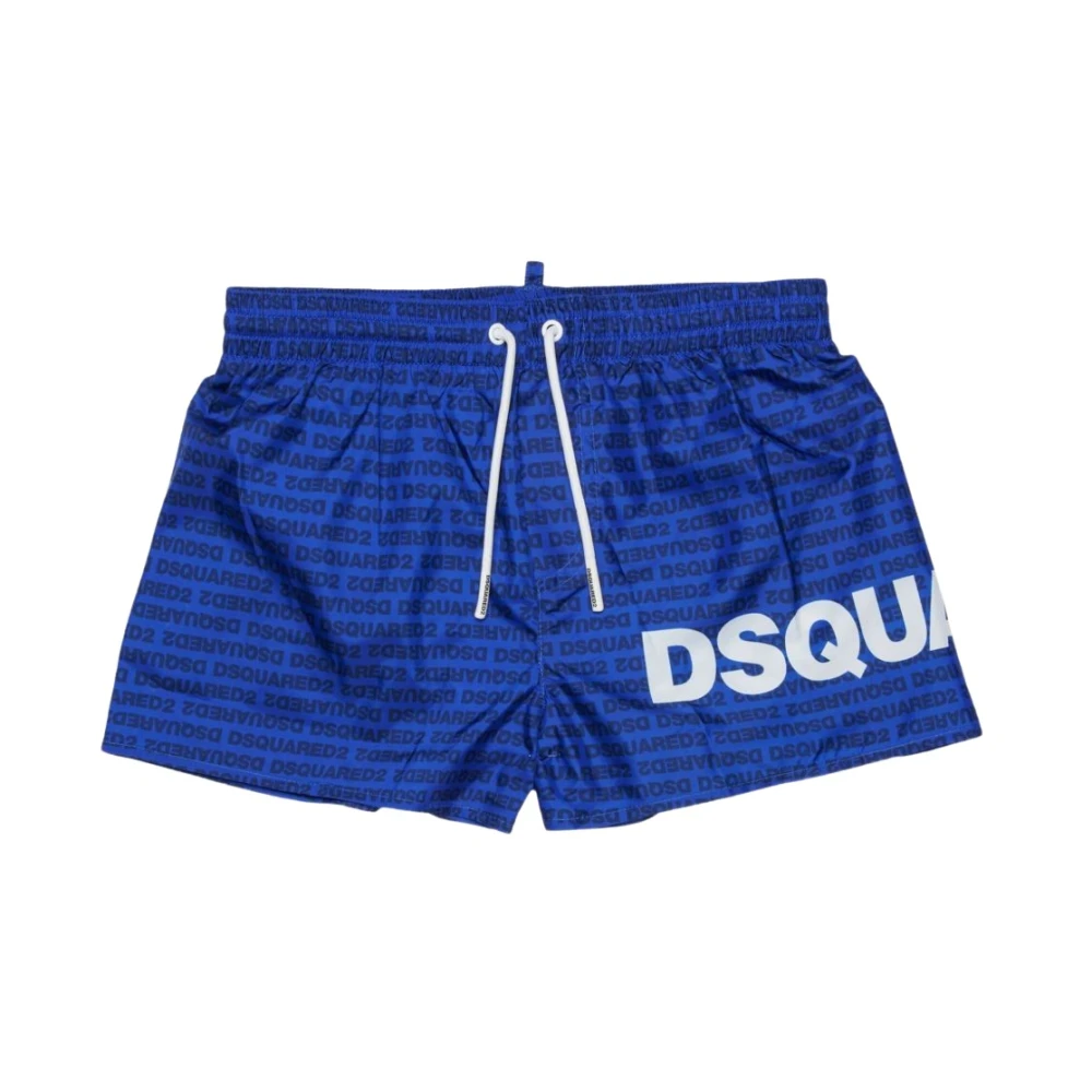 Dsquared2 Unisex Kids Blue Kids Swimming Trunks, 6 Y, Logo-Print Swim Shorts