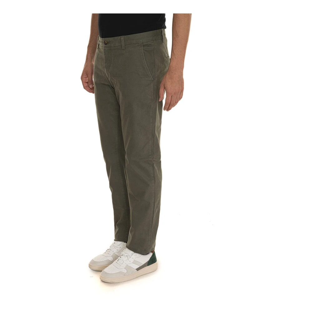 Gant Katoenen Chino Broek met Logodetail Green Heren