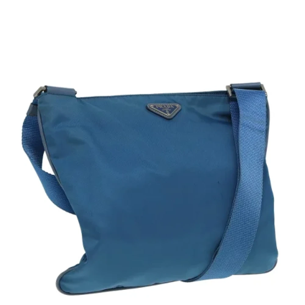 Prada Vintage Pre-owned Nylon prada-bags Blue Dames