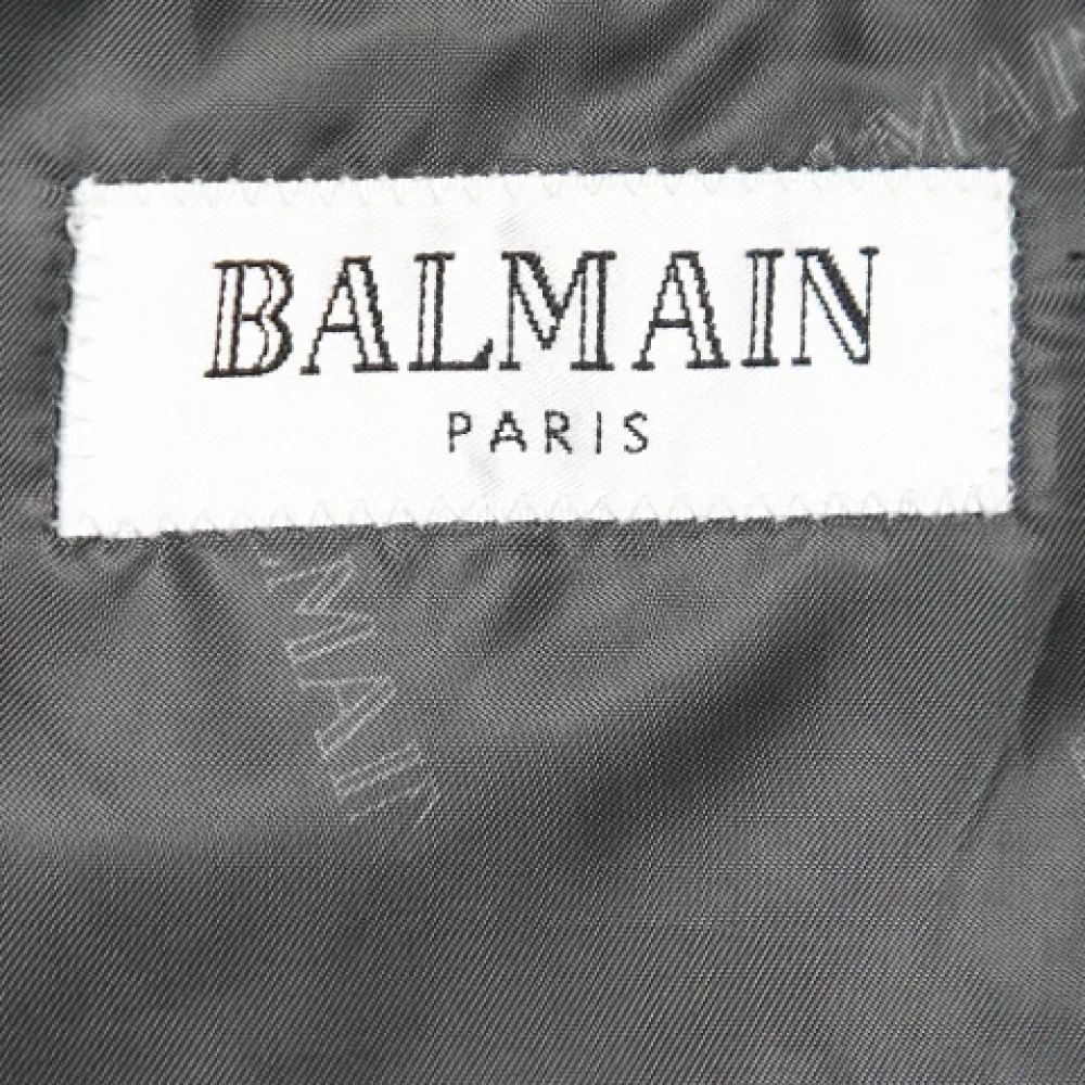 Balmain Pre-owned Fabric outerwear Gray Dames